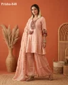 K 1173 By Naisha Roman Glass Embroidery Plazzo Suits 